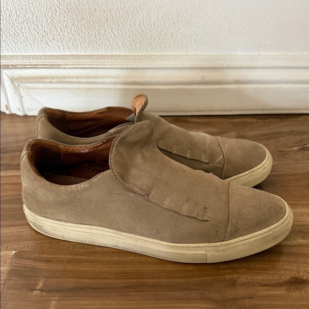 John Varvatos Brown Slip-On Sneakers